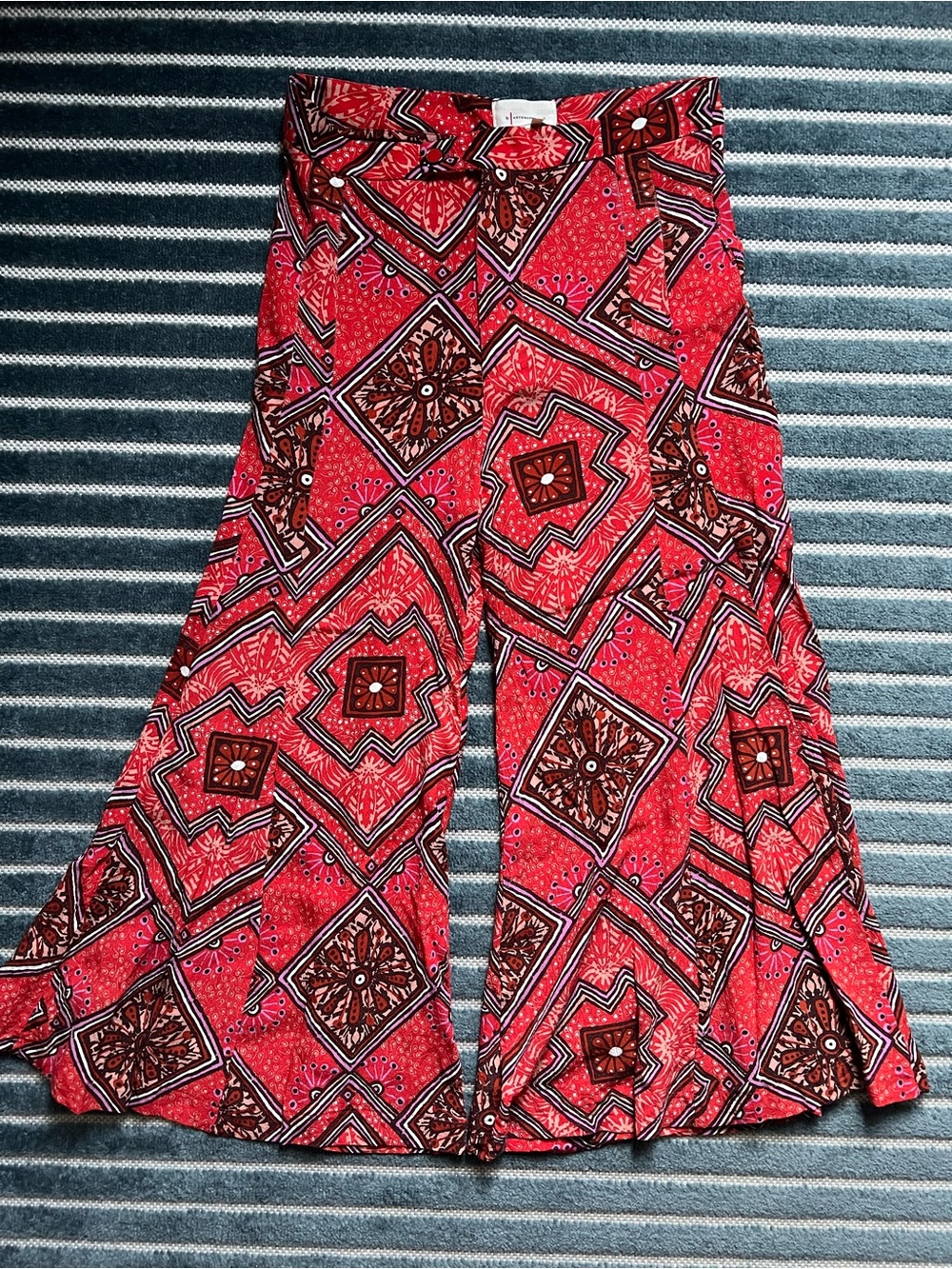Anthropologie Wide Leg Geometric Palazzo Pants/US 10